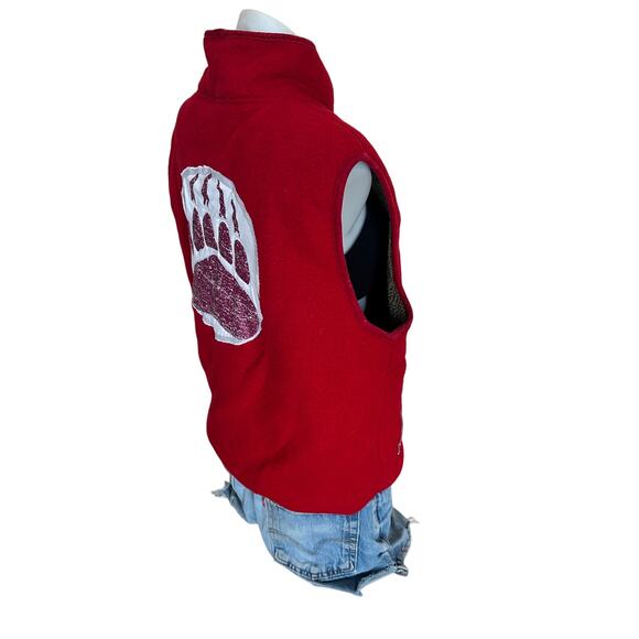 University Montana Grizzlies Fleece Vest XL Red Full Zip Football Tailgate UM - Picture 3 of 6